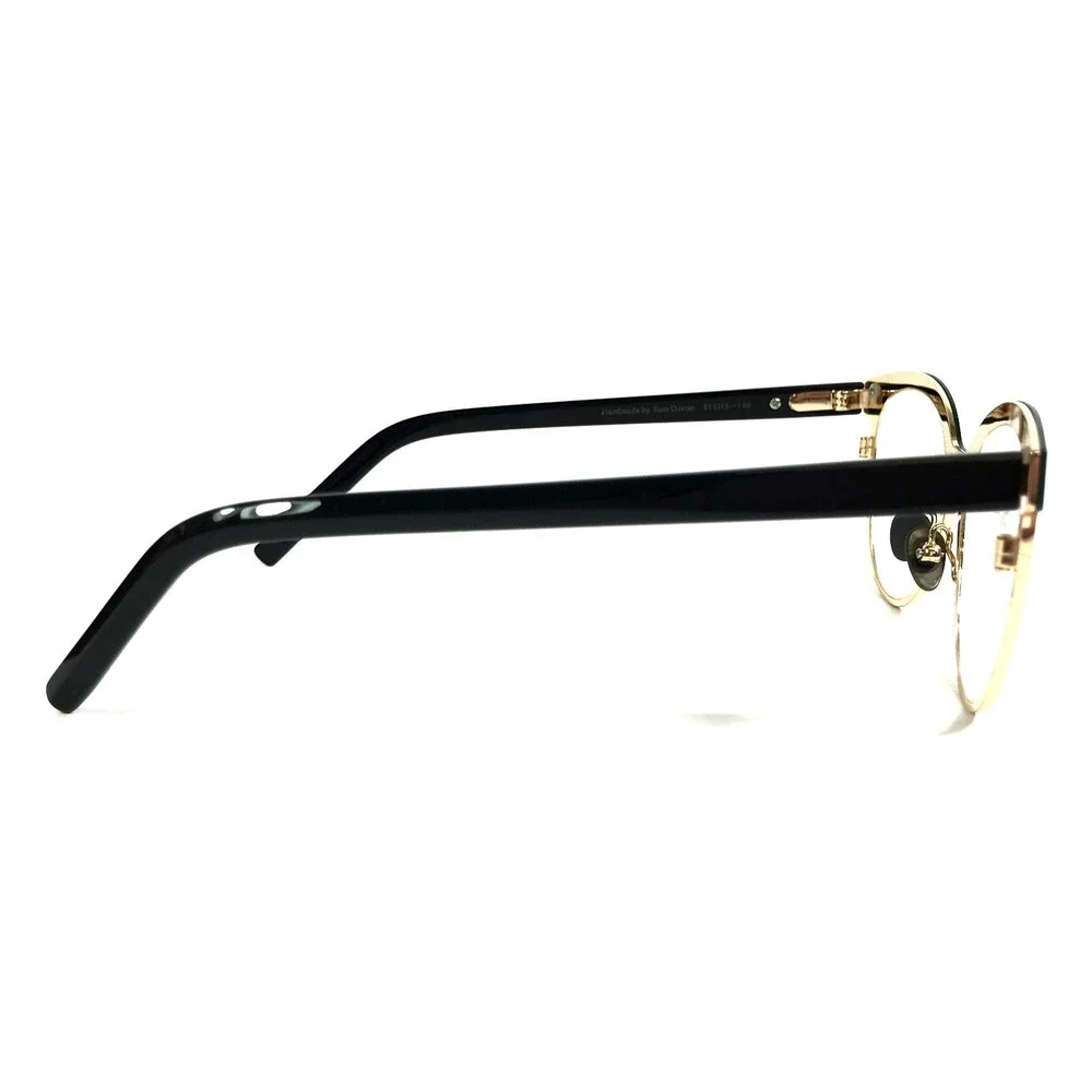 Tom Davies Eyeglasses Frames TD740 Col. 2214 Shiny Gold Black Green 51-15-140